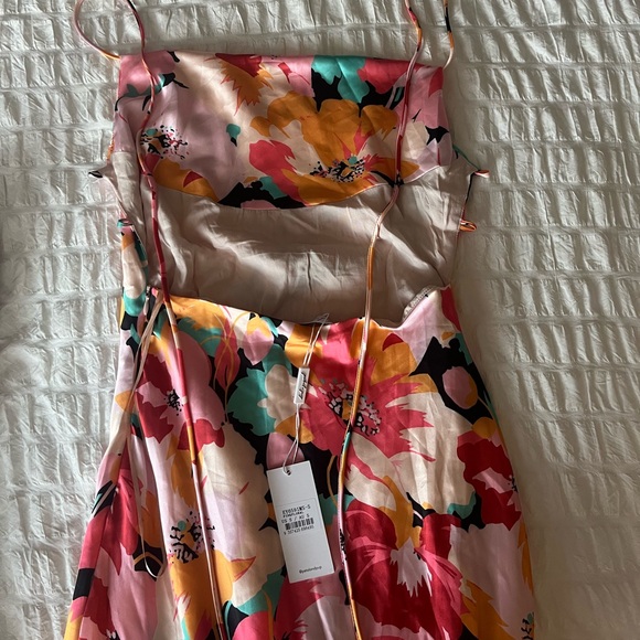 Petal & Pup: POSSE MIDI SLIP DRESS - PINK FLORAL - Picture 5 of 5